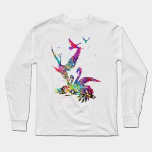 Flying swans Long Sleeve T-Shirt